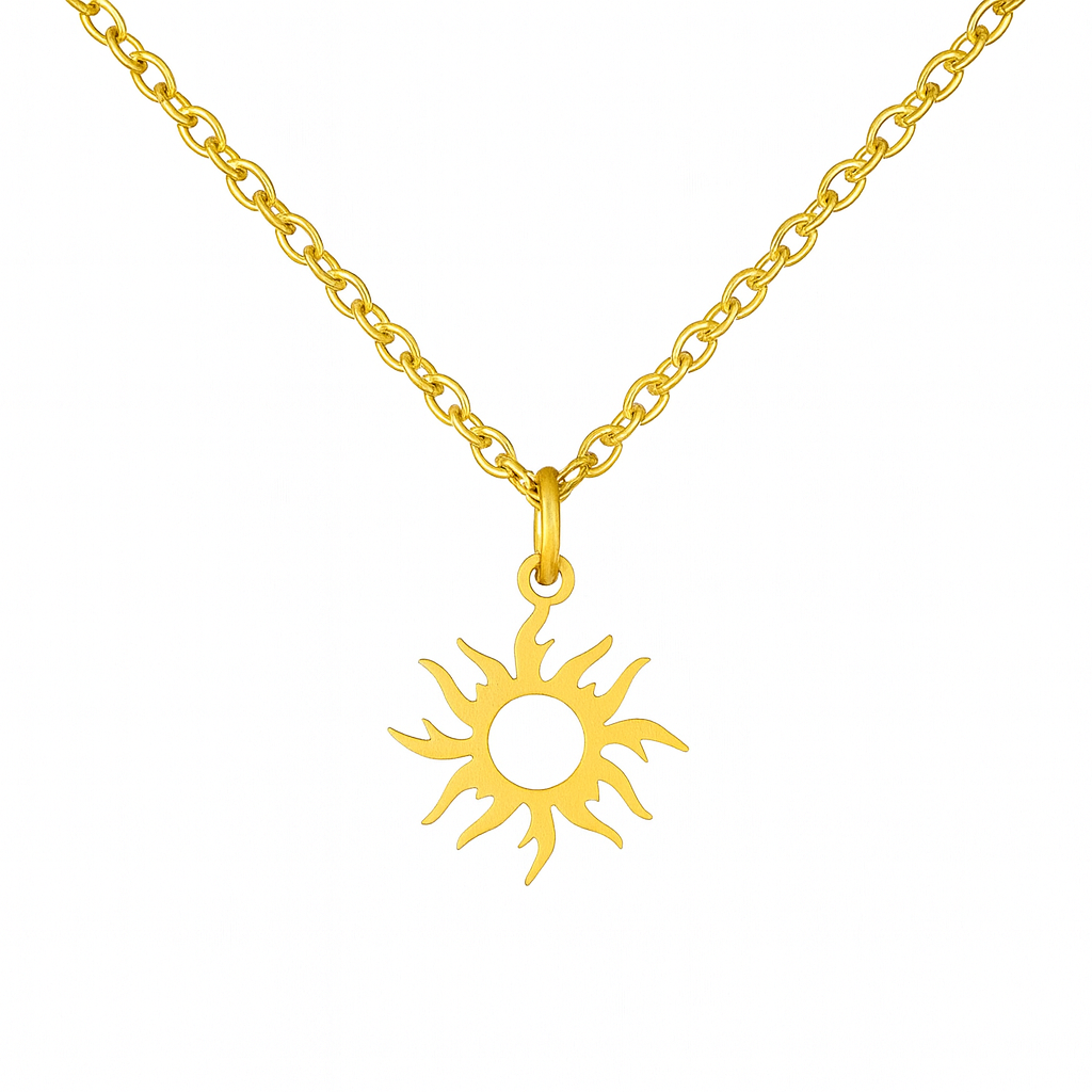 HELIA Sun Charm Necklace Gold