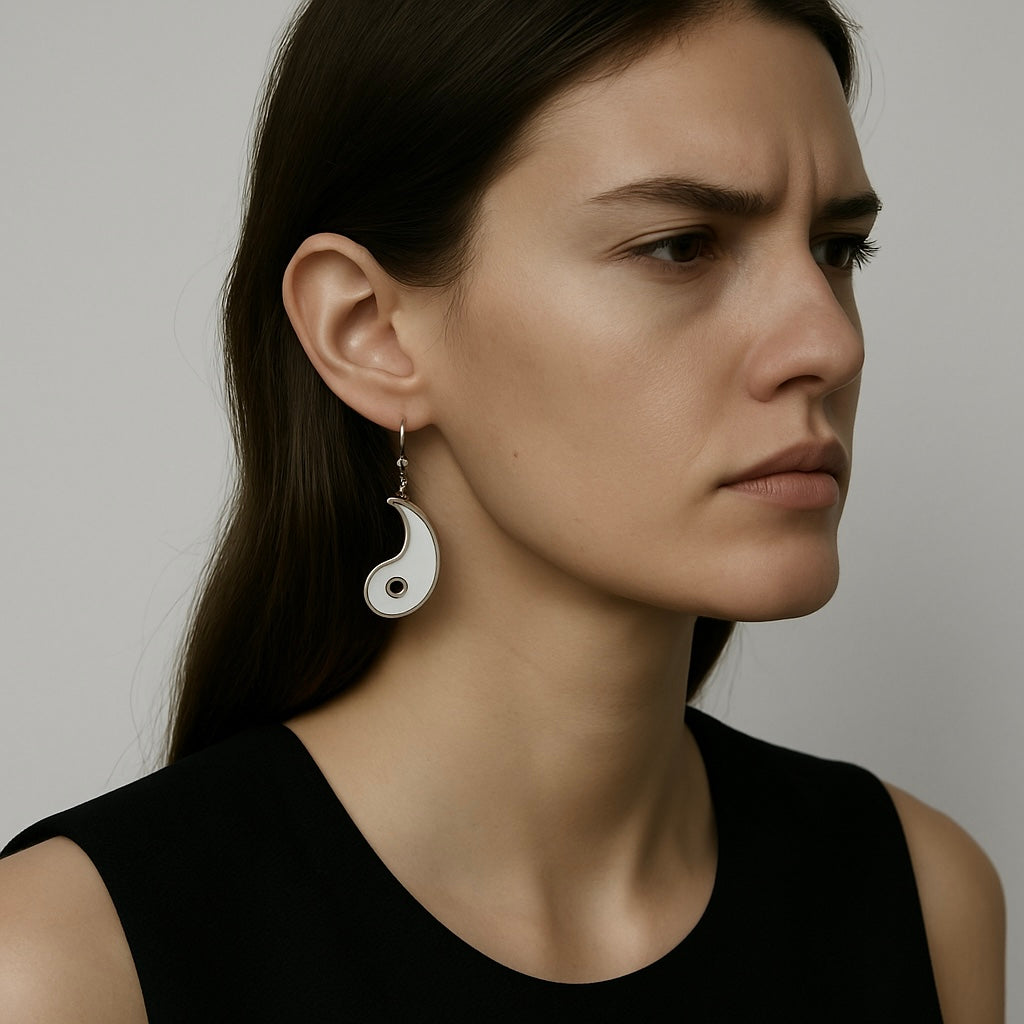 Yin and Yang Earrings Set