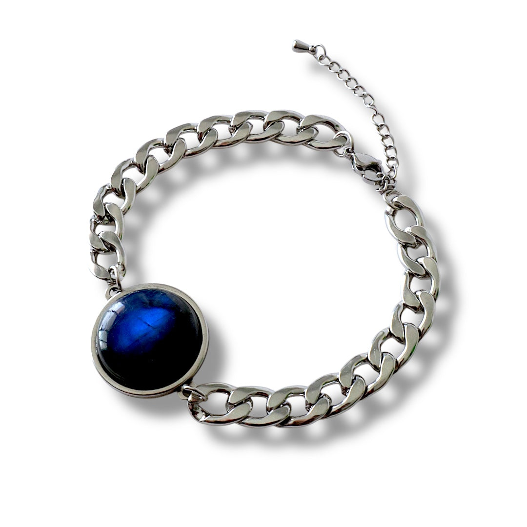 BLUE MIRAGE Labradorit Armband Silber
