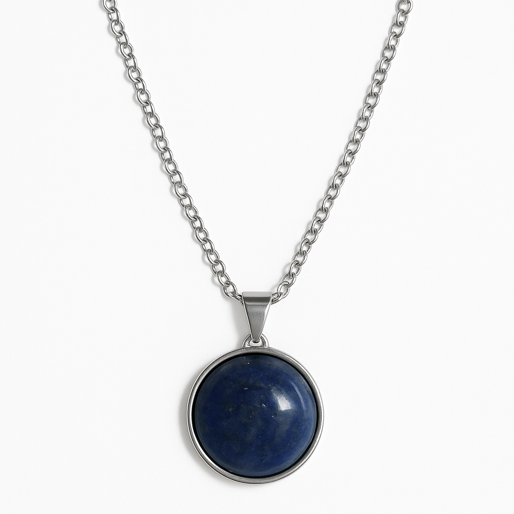 SAYA Lapis Lazuli Pendant Necklace Silver