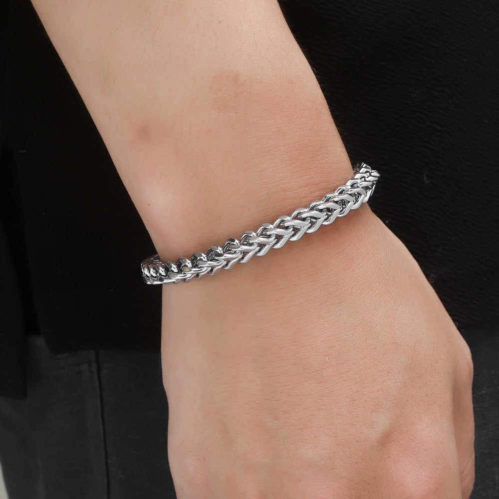 IGNITE Twist Keel Chain Bracelet Silver