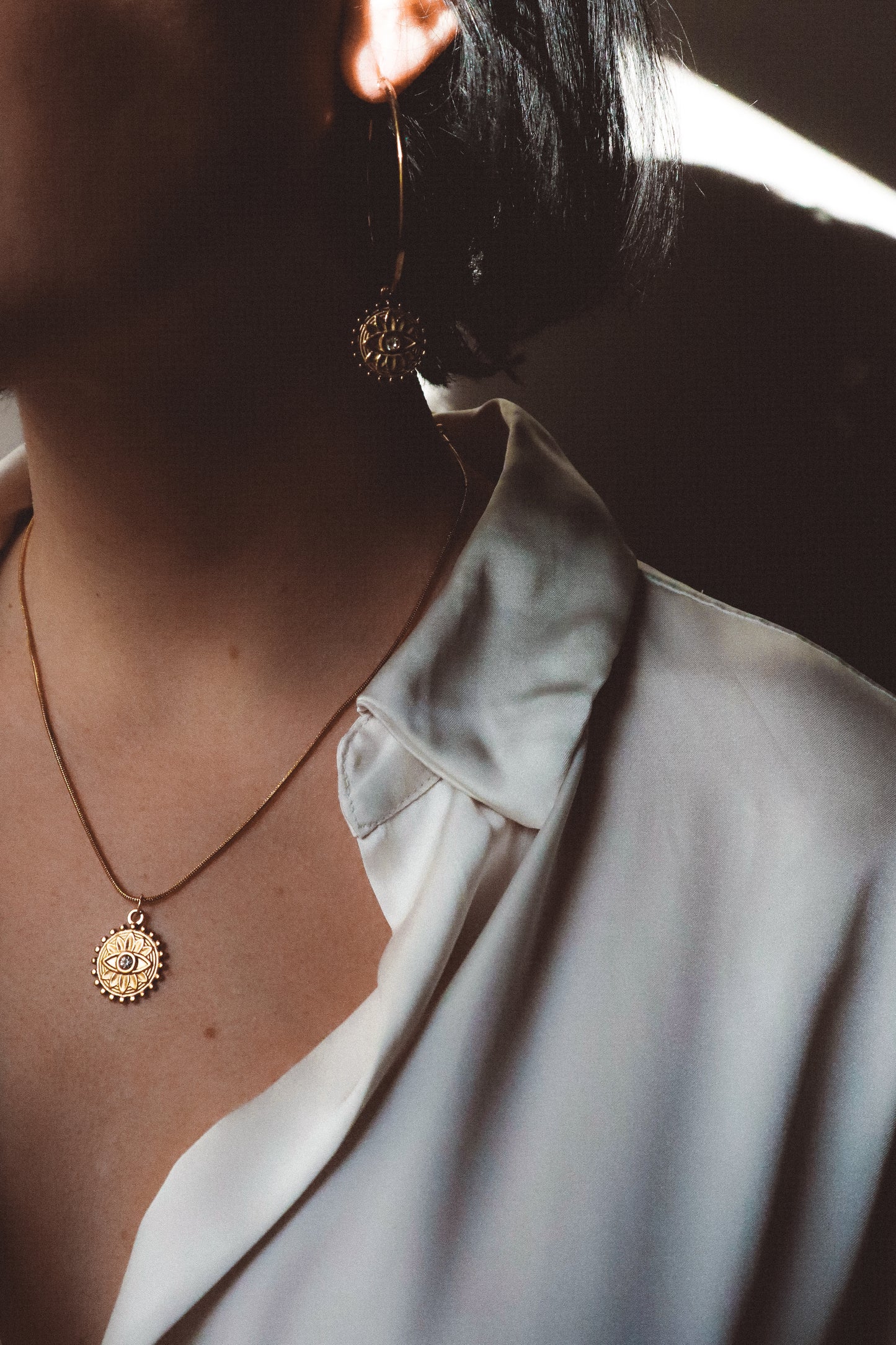 NAZAR Eye Charm Necklace Gold