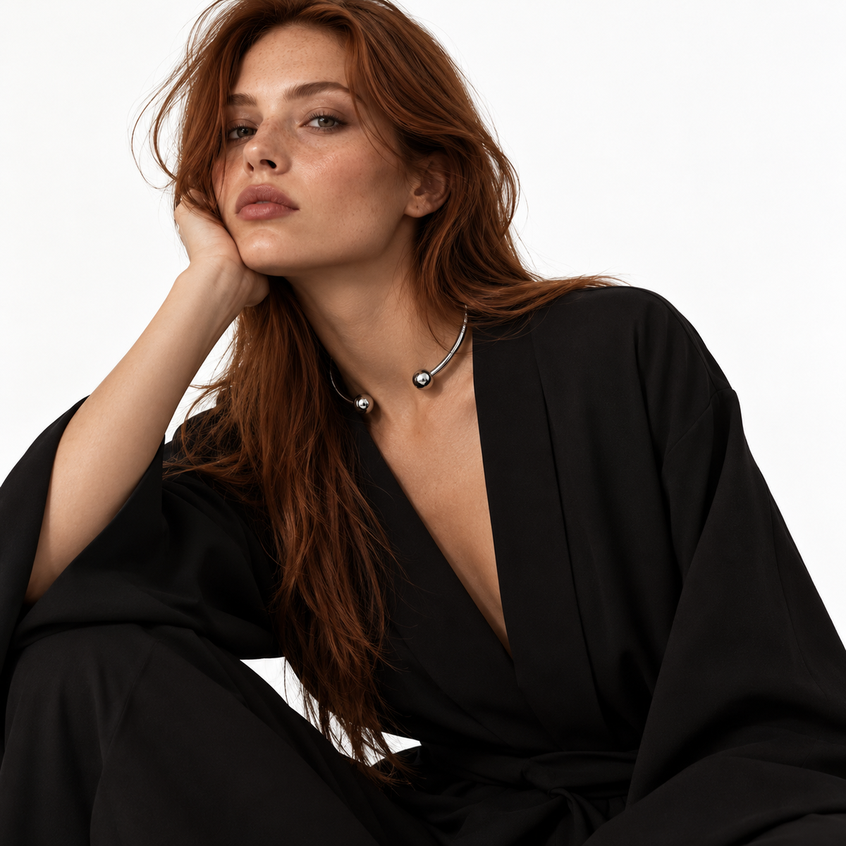 ORBITAL Duo Ball Reversible Necklace Silver