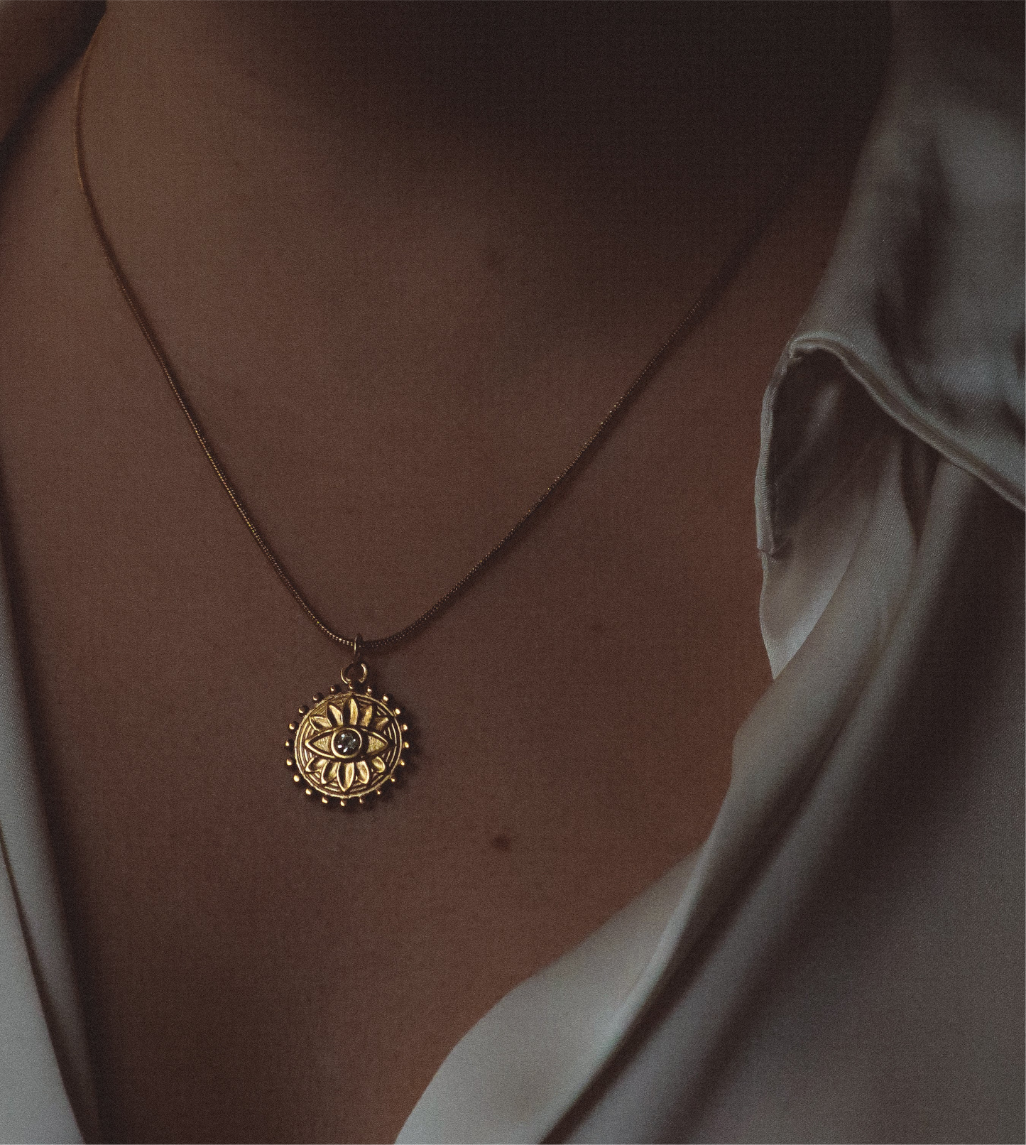 NAZAR Eye Charm Necklace Gold