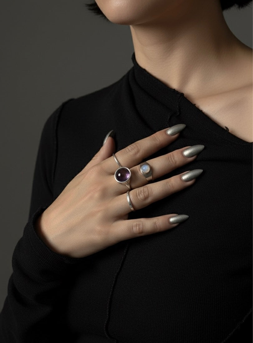 CHHOTA Amethyst Ring Silver