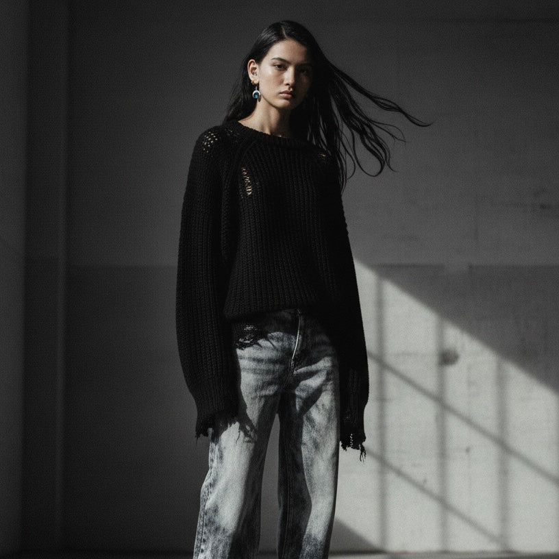 MOON SHADOW Blue Labradorite Dainty Moon Earrings Silver