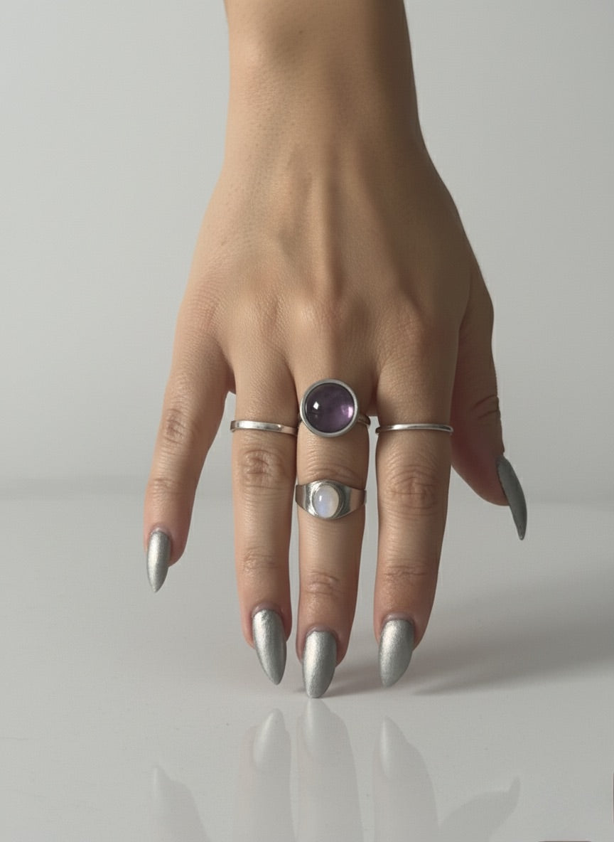 CHHOTA Amethyst Ring Silver