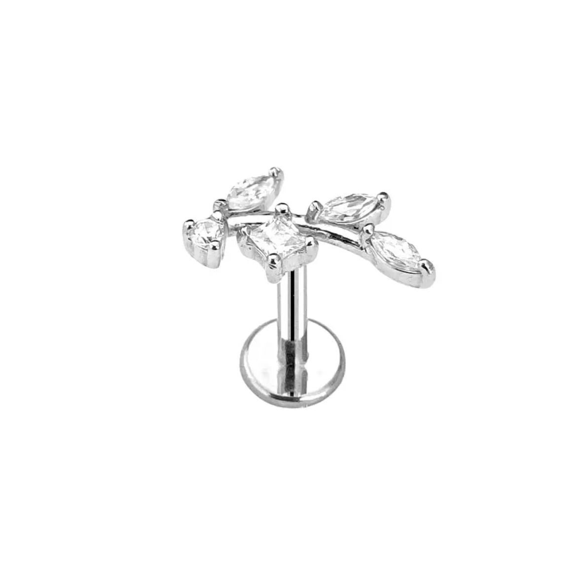 Bijoux de Corps Botanique Push Pin - Argent