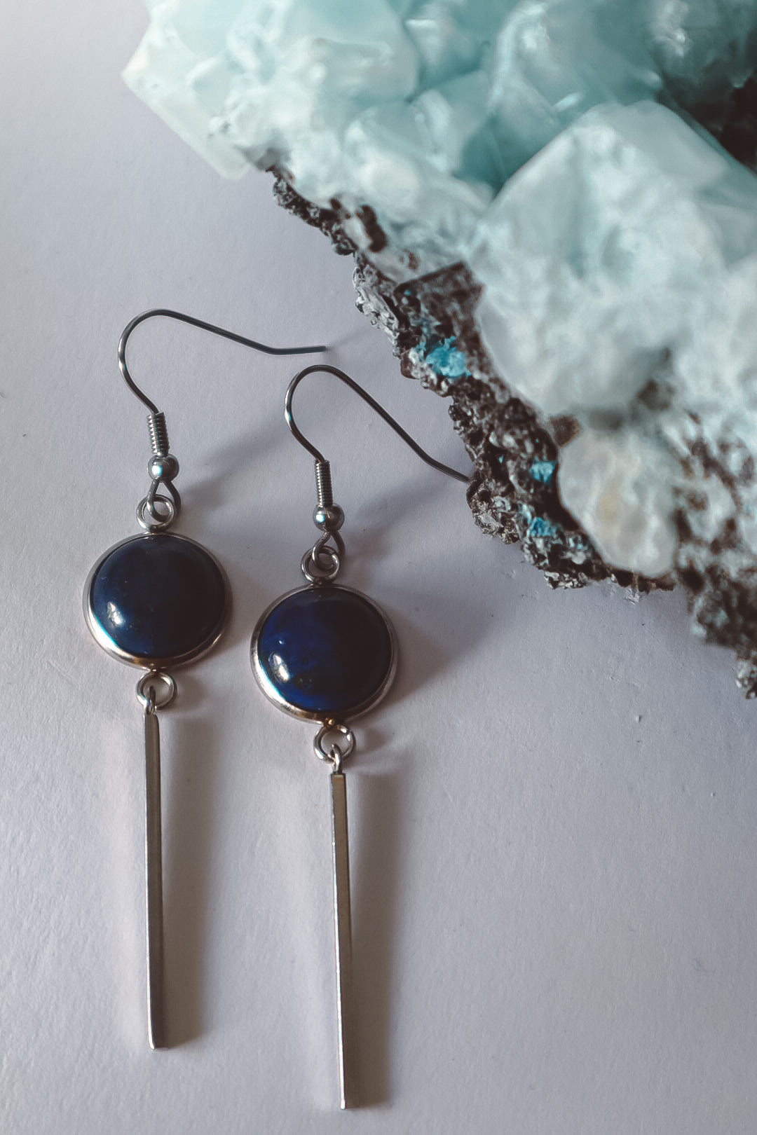 KALA Boucles d'oreilles Lapis Lazuli Argent
