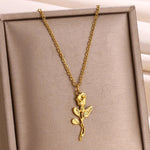 Load image into Gallery viewer, ROSE BLOOM Pendant Necklace Gold
