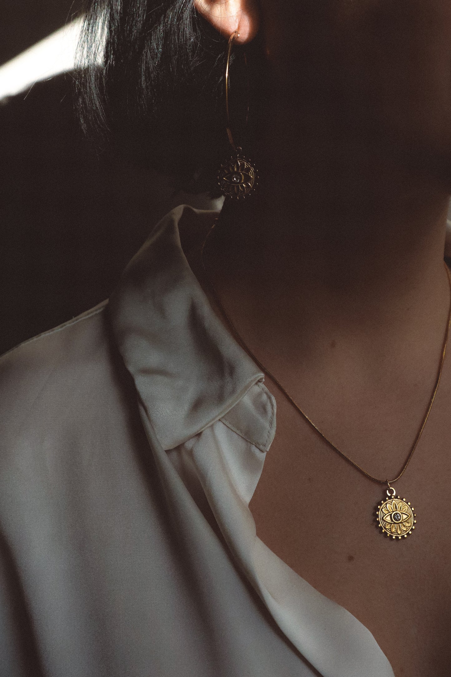 NAZAR Eye Charm Necklace Gold