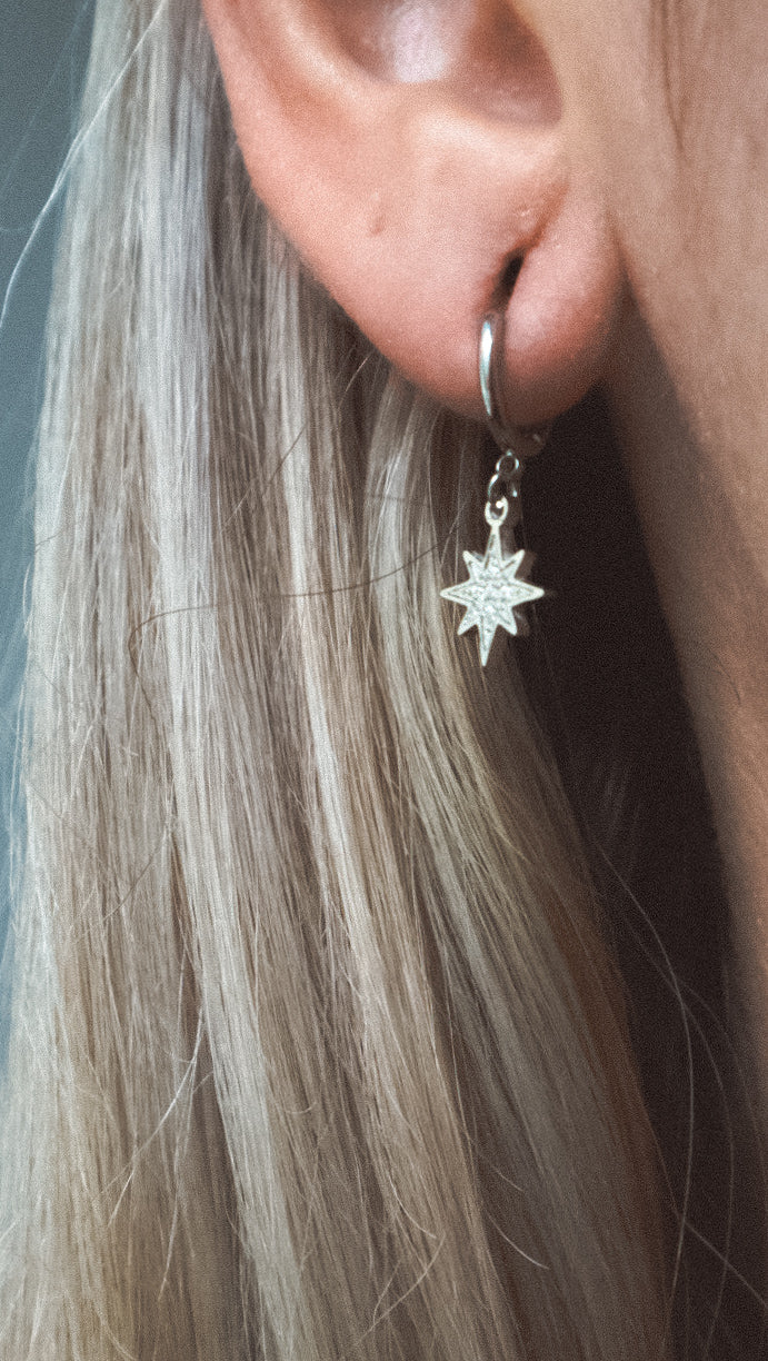 Boucles d'oreilles dépareillées STAR&MOON en argent