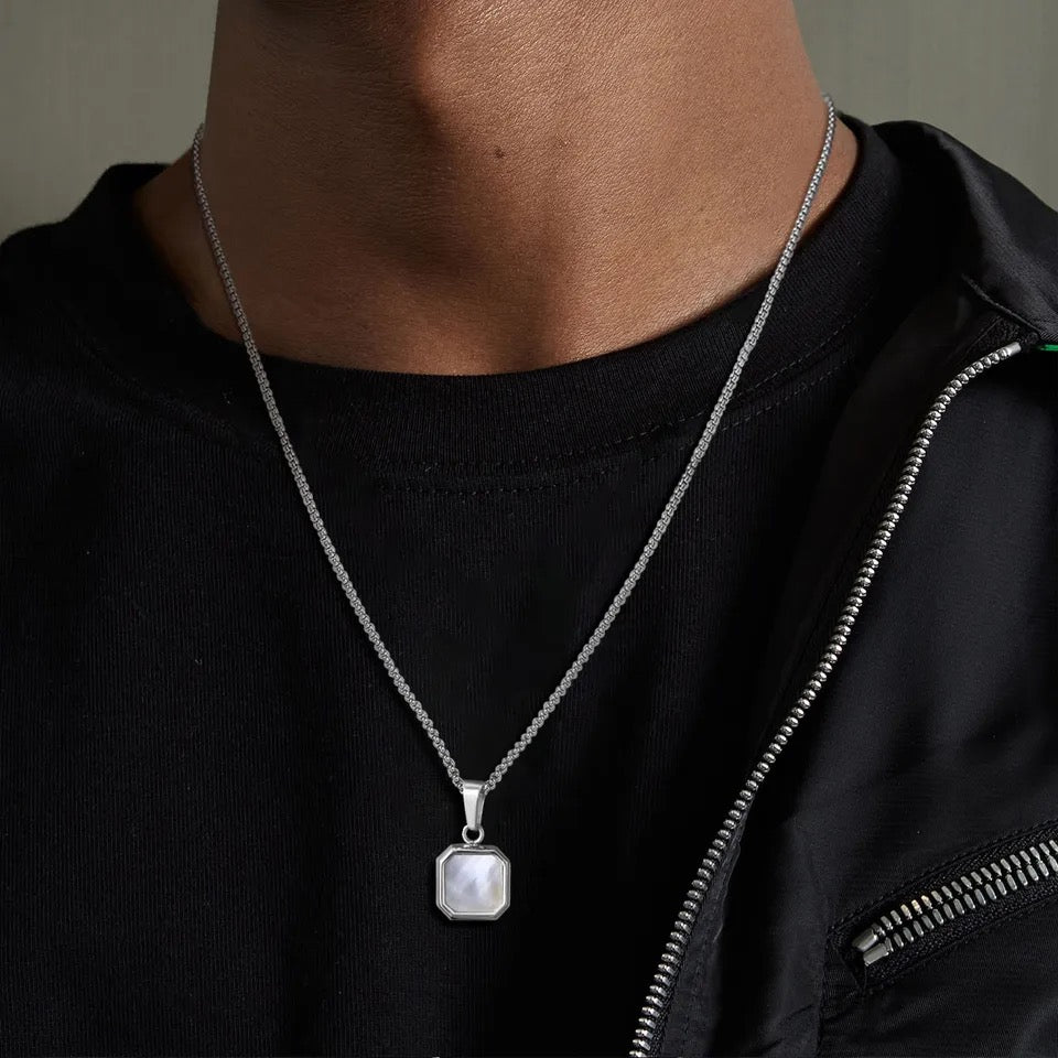 Collier Chaîne à Pendentif Coquillage - Argent