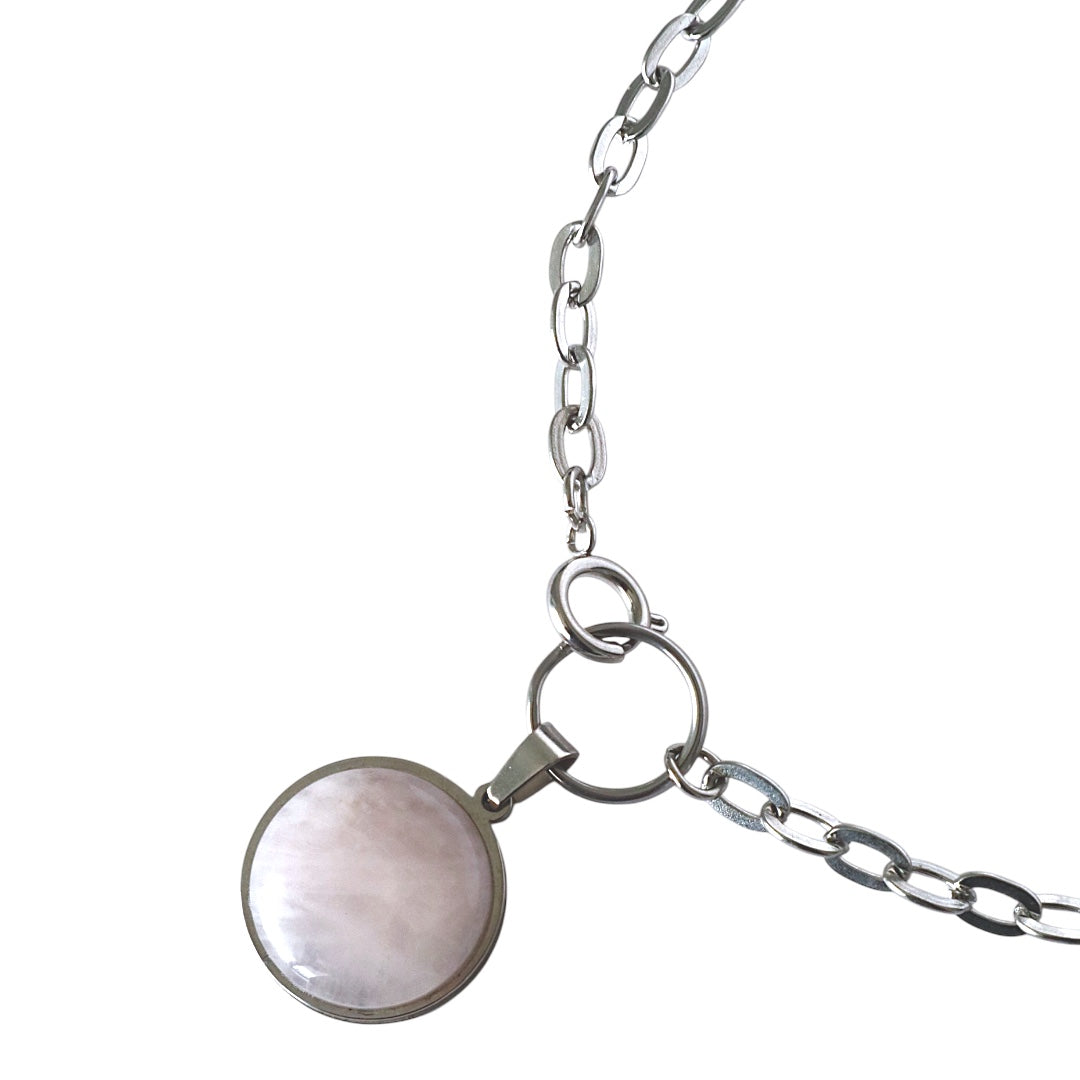 ROSARA O Ring Chain Choker Silver