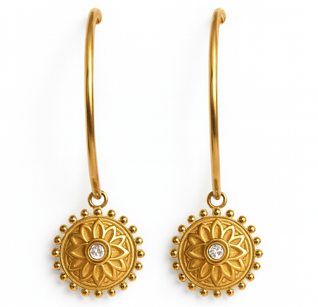 Boucles d'oreilles créoles NAZAR Eye Charm Large Gold