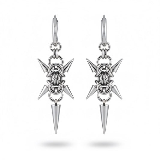 NEXUS Chainmail Hoop Earrings Silver