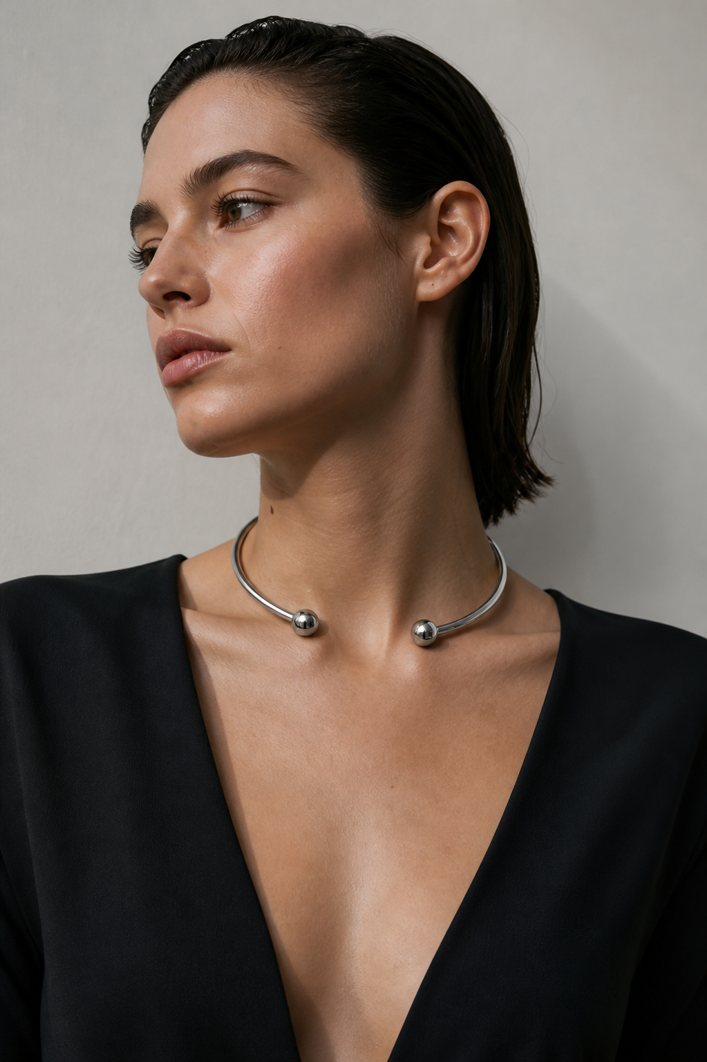ORBITAL Duo Ball Reversible Necklace Silver