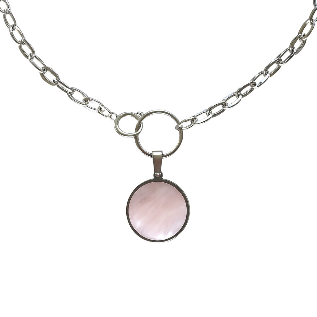 ROSARA O Ring Chain Choker Silver