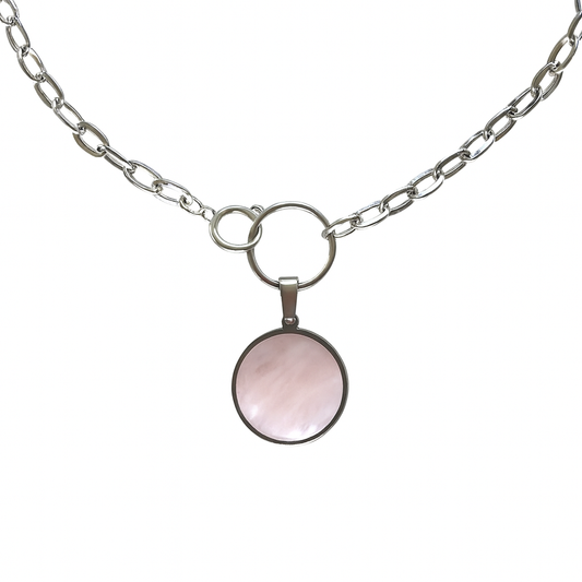 ROSARA O Ring Chain Choker Silver