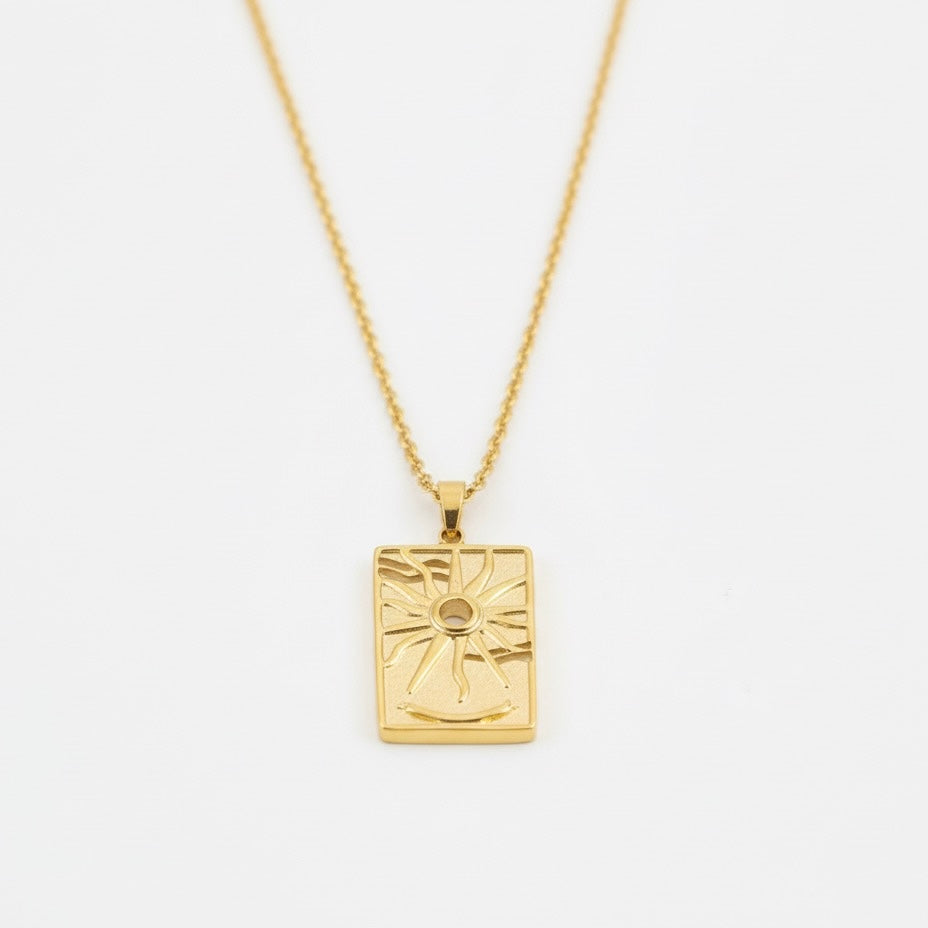 Collier Pendentif Charm Soleil Sunscape - Or