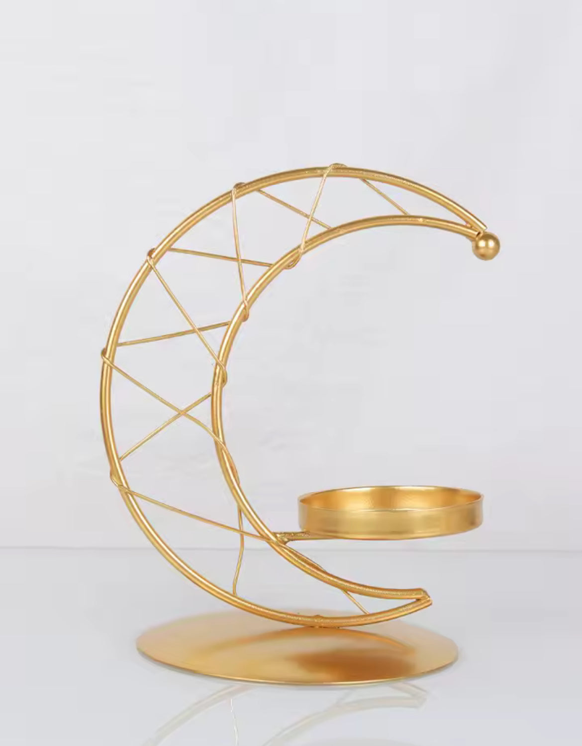 LA LUNA Halbmond-Teelichthalter Gold