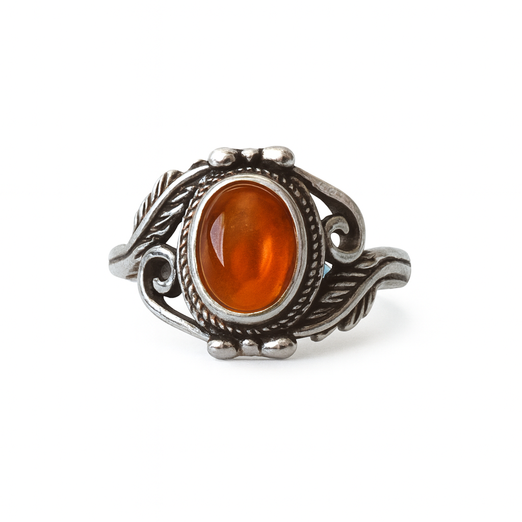 VINES Sunstone Dainty Ring Silver