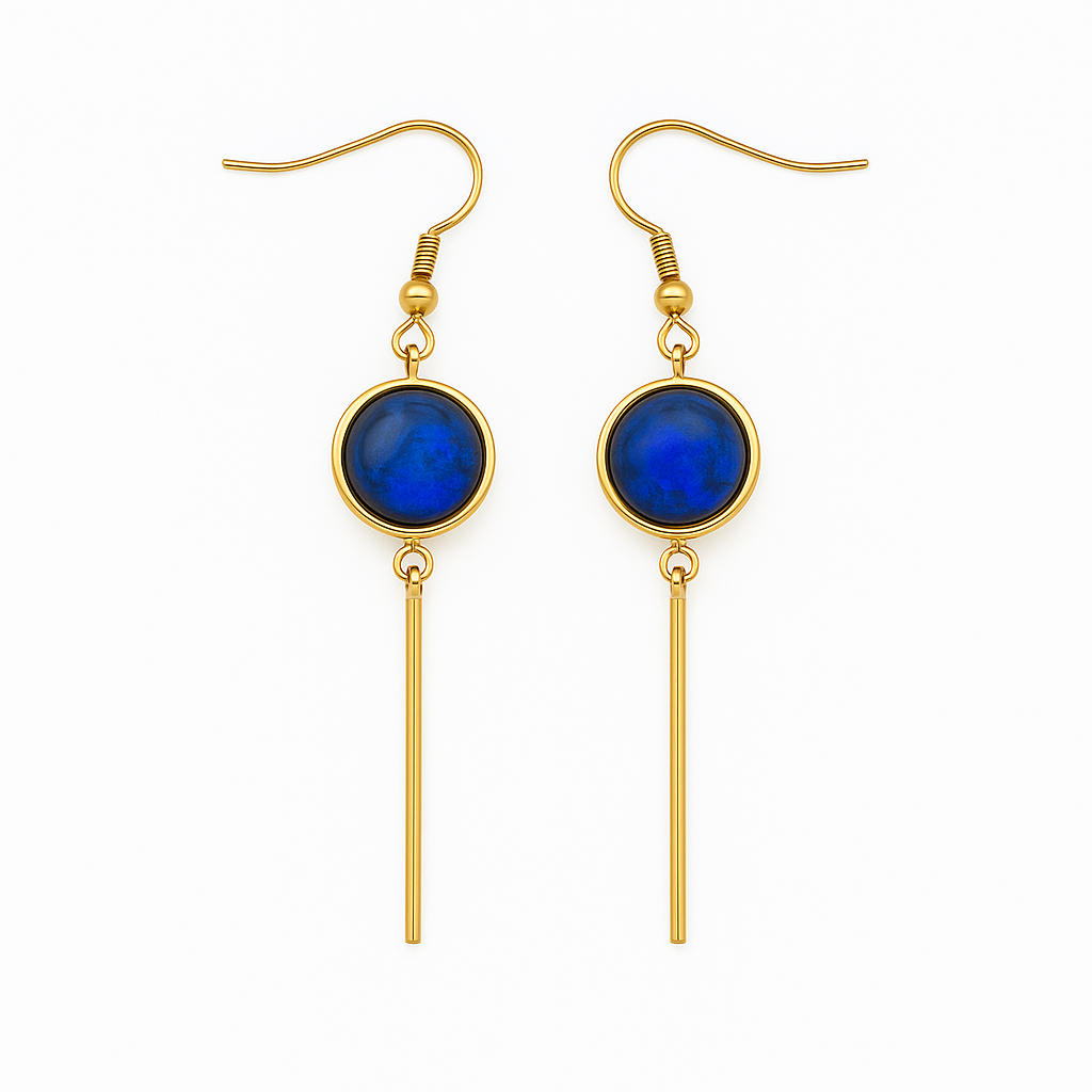 KALA Indigo Labradorite Earrings Gold