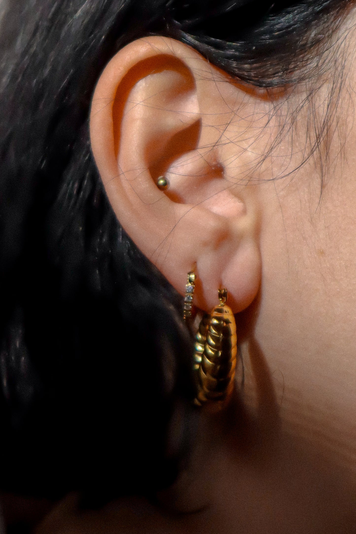 CONCH Hoop Earrings Gold
