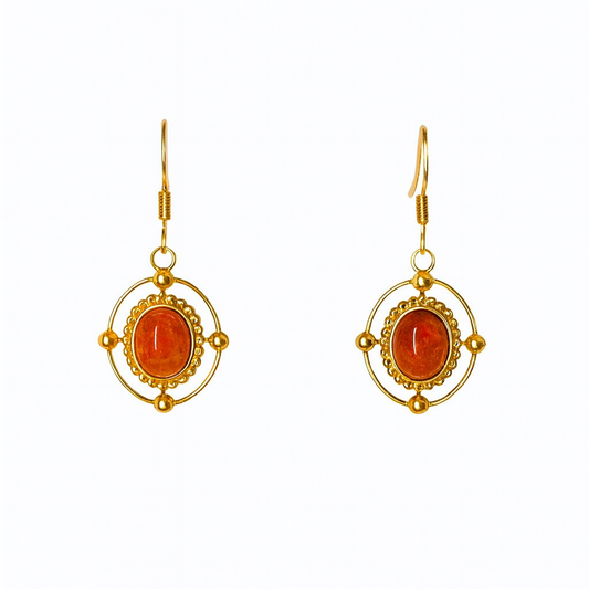 SUNGLOW Sunstone Earrings Gold