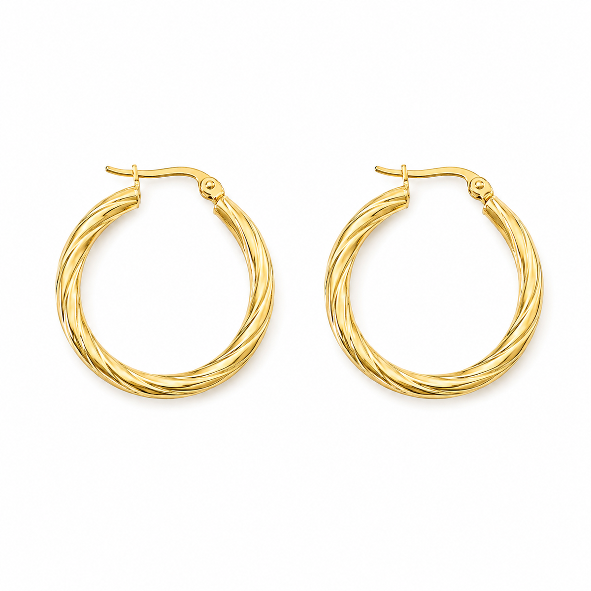 ALINA Twist Hoop Earrings Gold