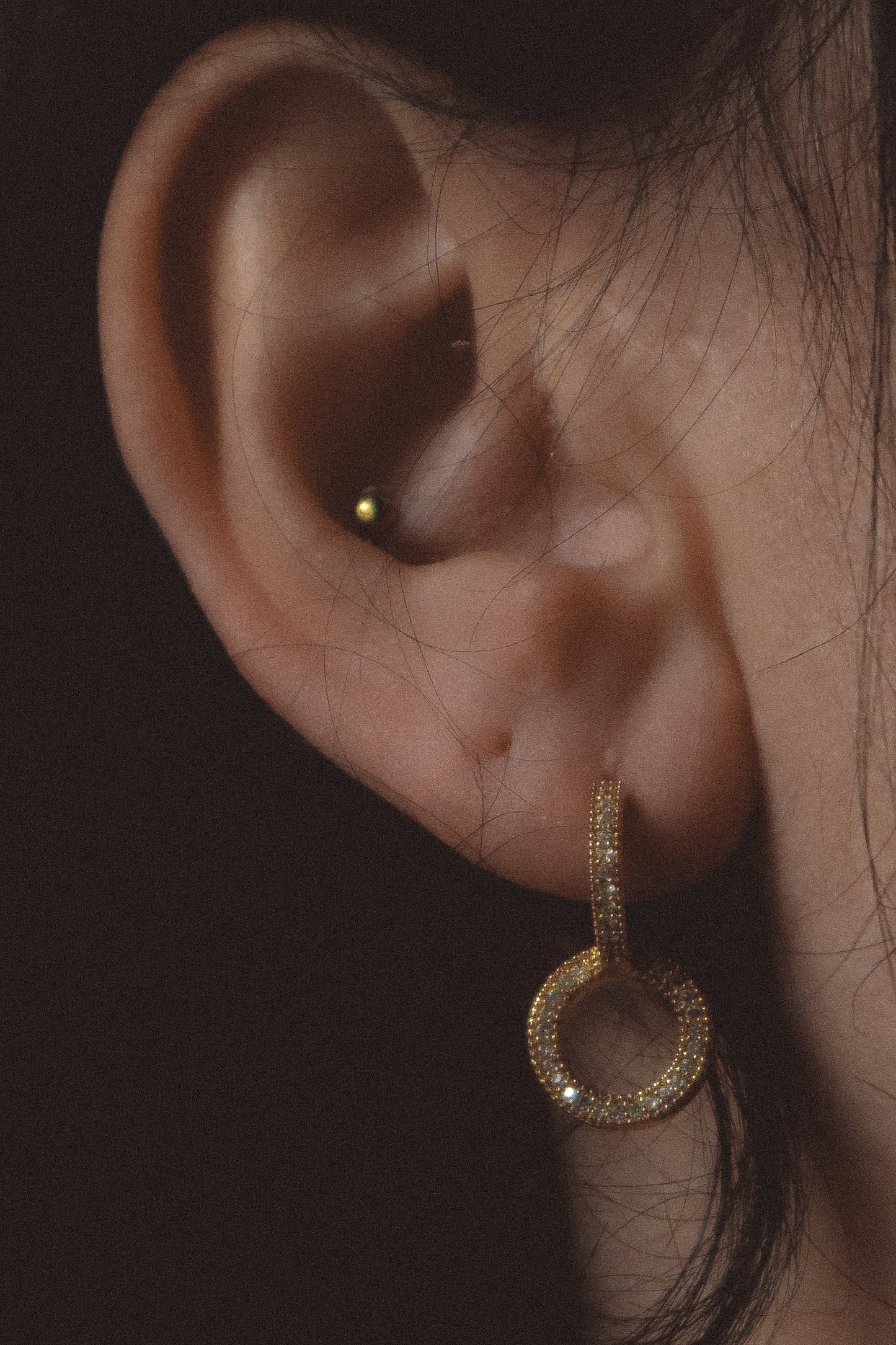 Boucles d'Oreilles Créoles Opalite Argent