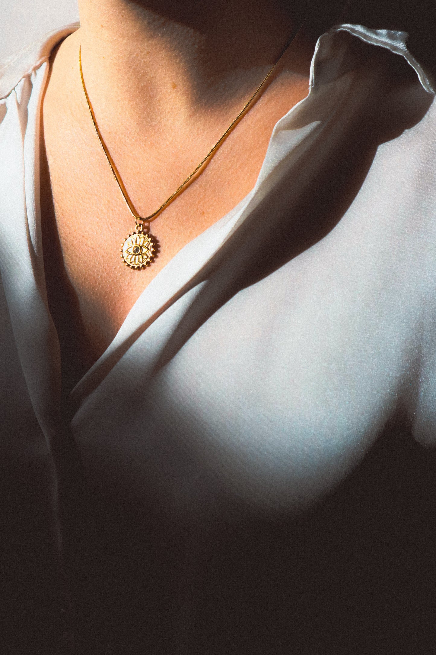 NAZAR Eye Charm Necklace Gold