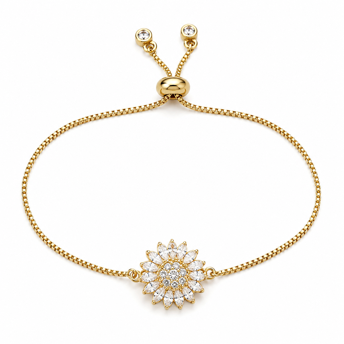 SOLEA Sunflower Fidget Spinner Bracelet Gold