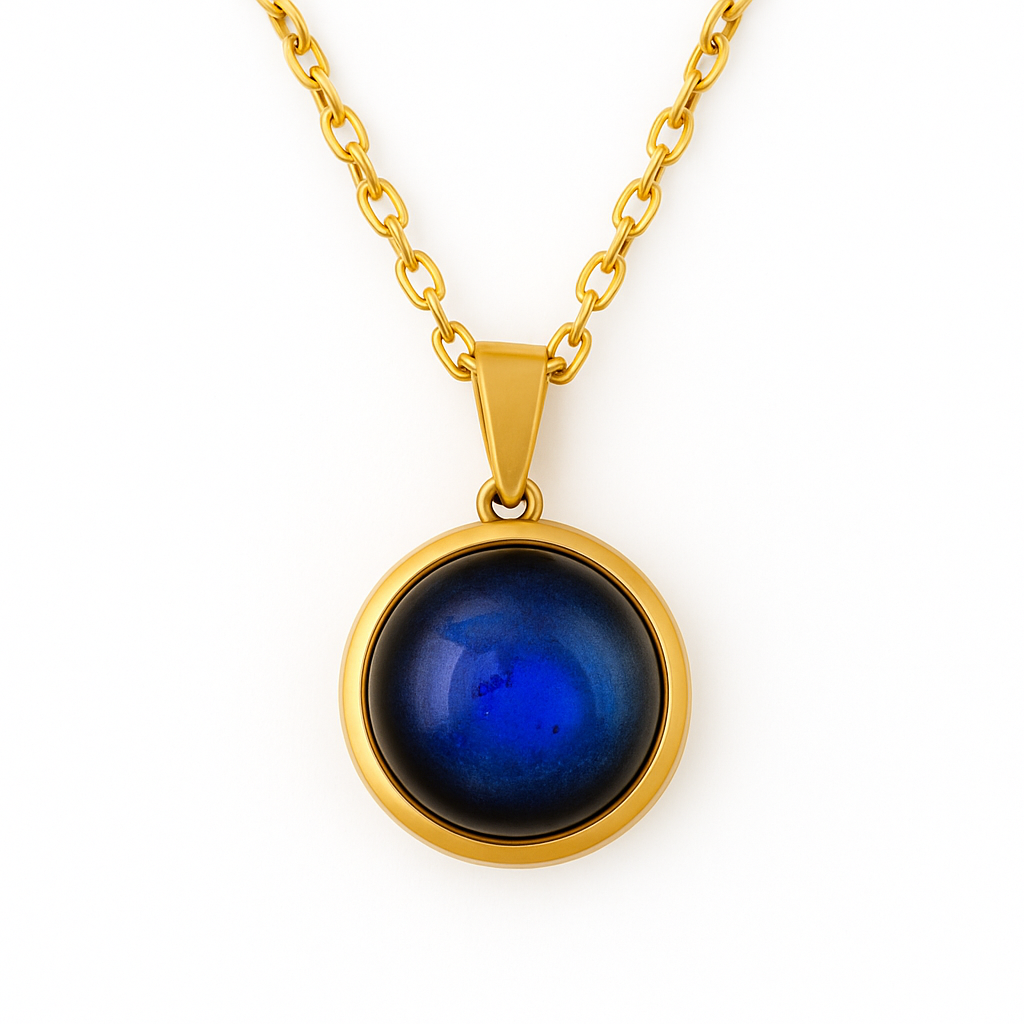 DAYA Indigo Labradorite Pendant Necklace Gold