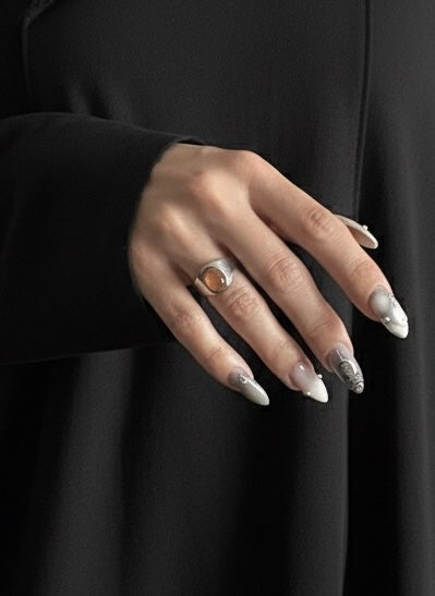 Bague SOLARA en argent avec pierre de soleil