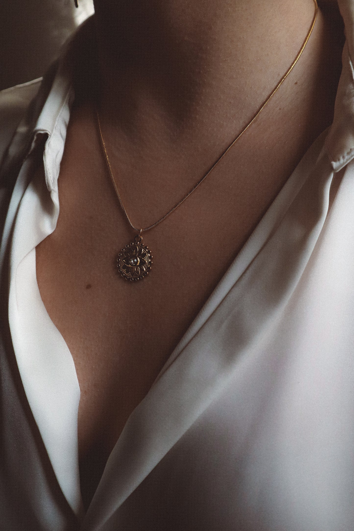 NAZAR Eye Charm Necklace Gold