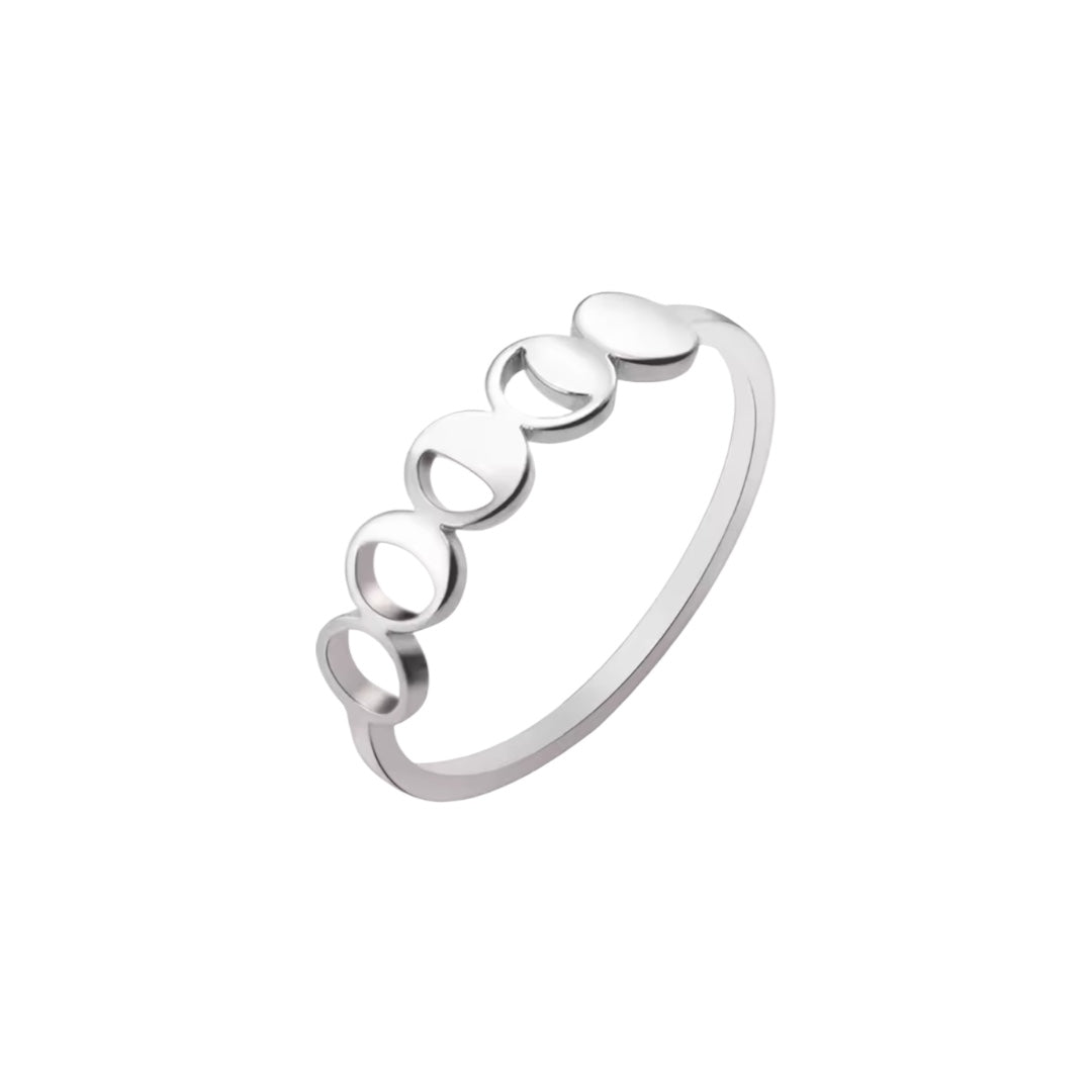 SHIFT Moon Phases Dainty Ring Silver