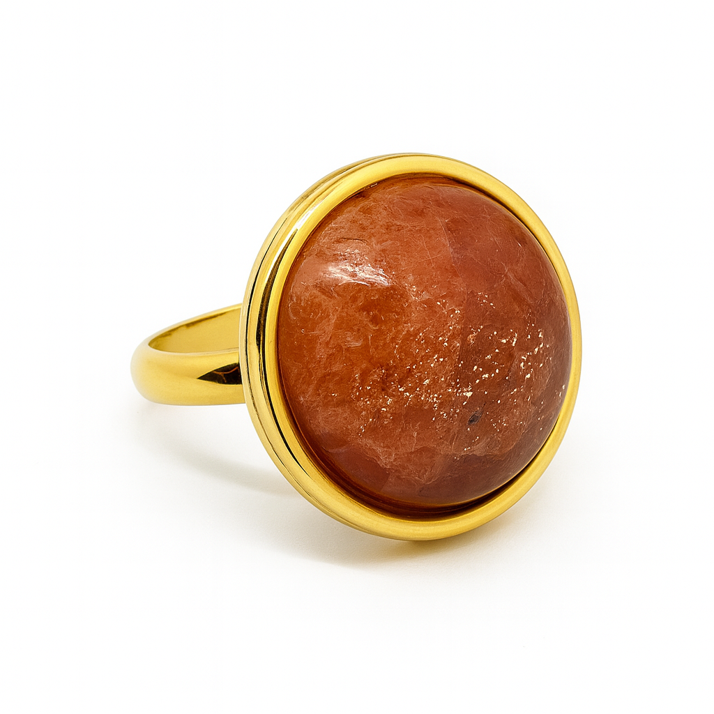 AYA Sunstone Statement Ring Gold