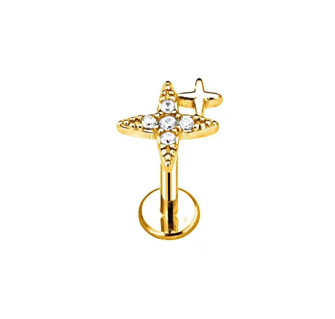 Bijou de corps TWINKLE Push Pin en or