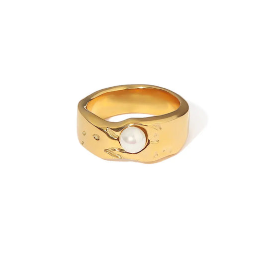 OCEANA Pearl Aura Ring - Gold