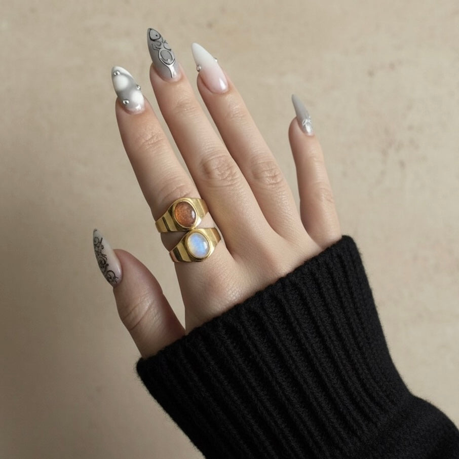 SOLARA Sunstone Ring Gold