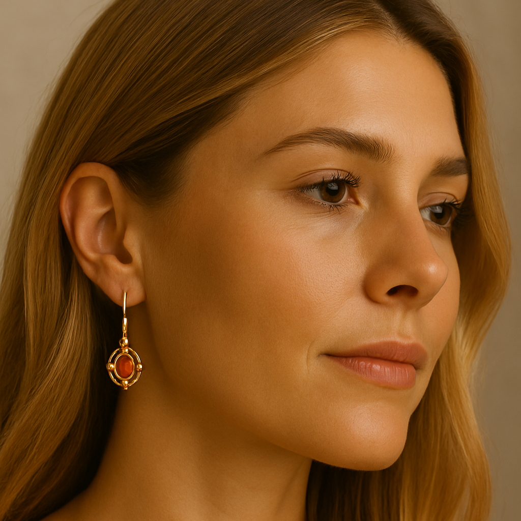 SUNGLOW Sunstone Earrings Gold