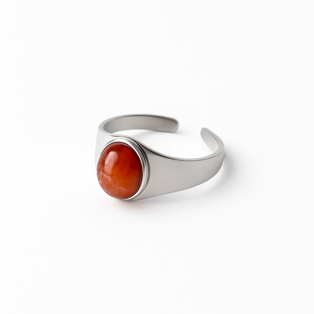 SOLARA Sunstone Ring Silver