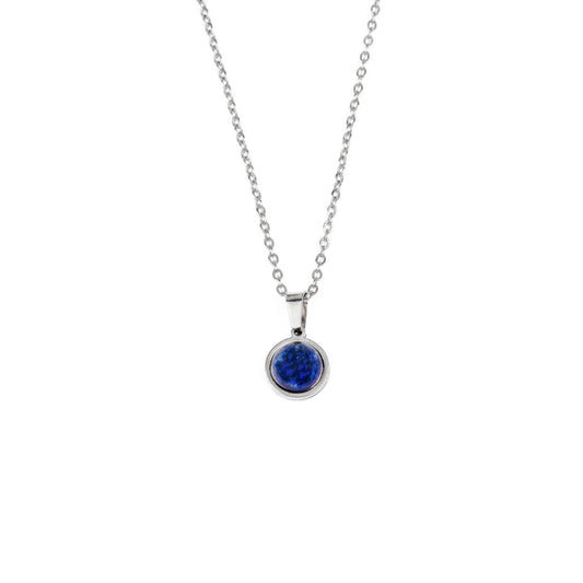 DAYA Lapis Lazuli Dainty Necklace Silver