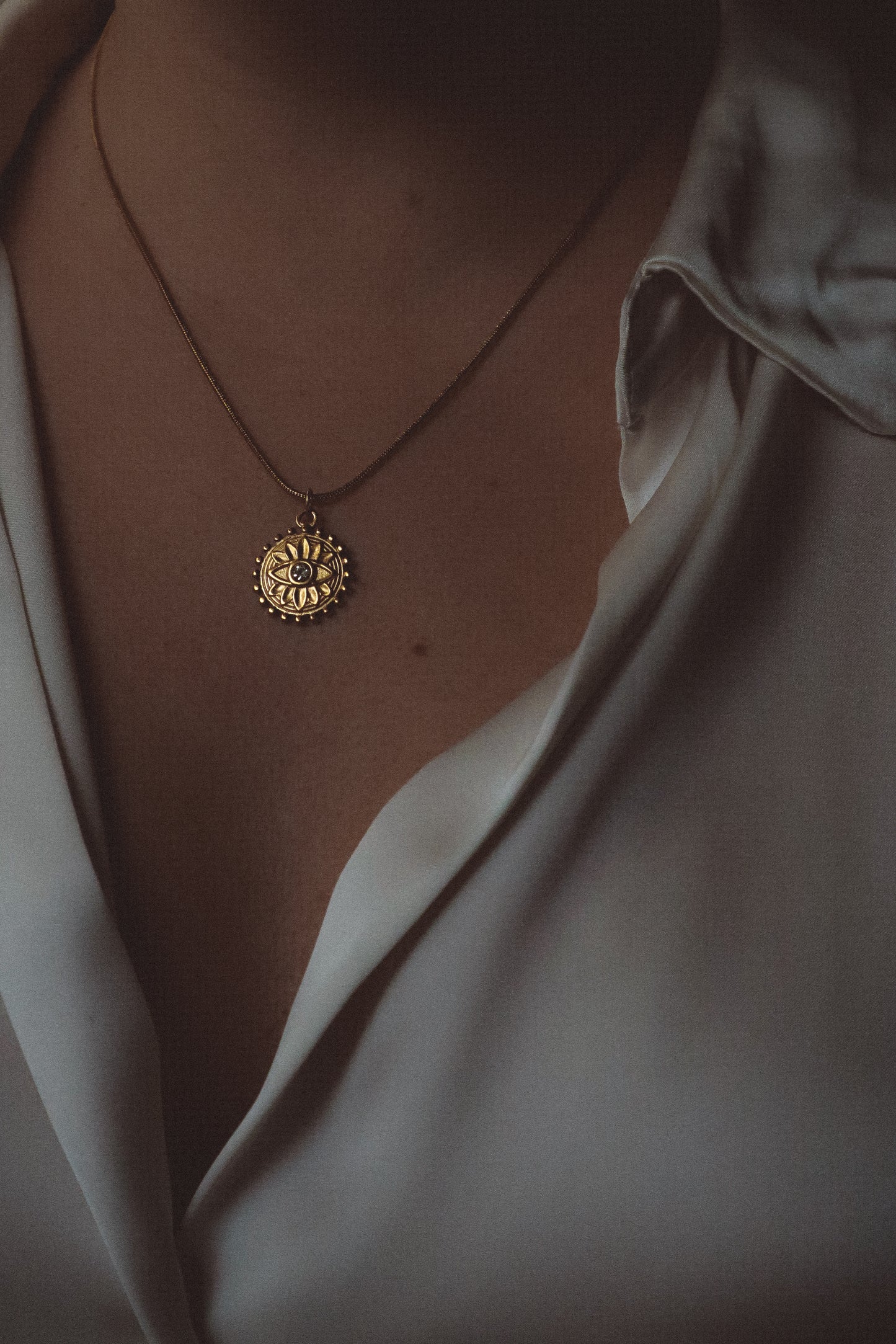NAZAR Eye Charm Necklace Gold
