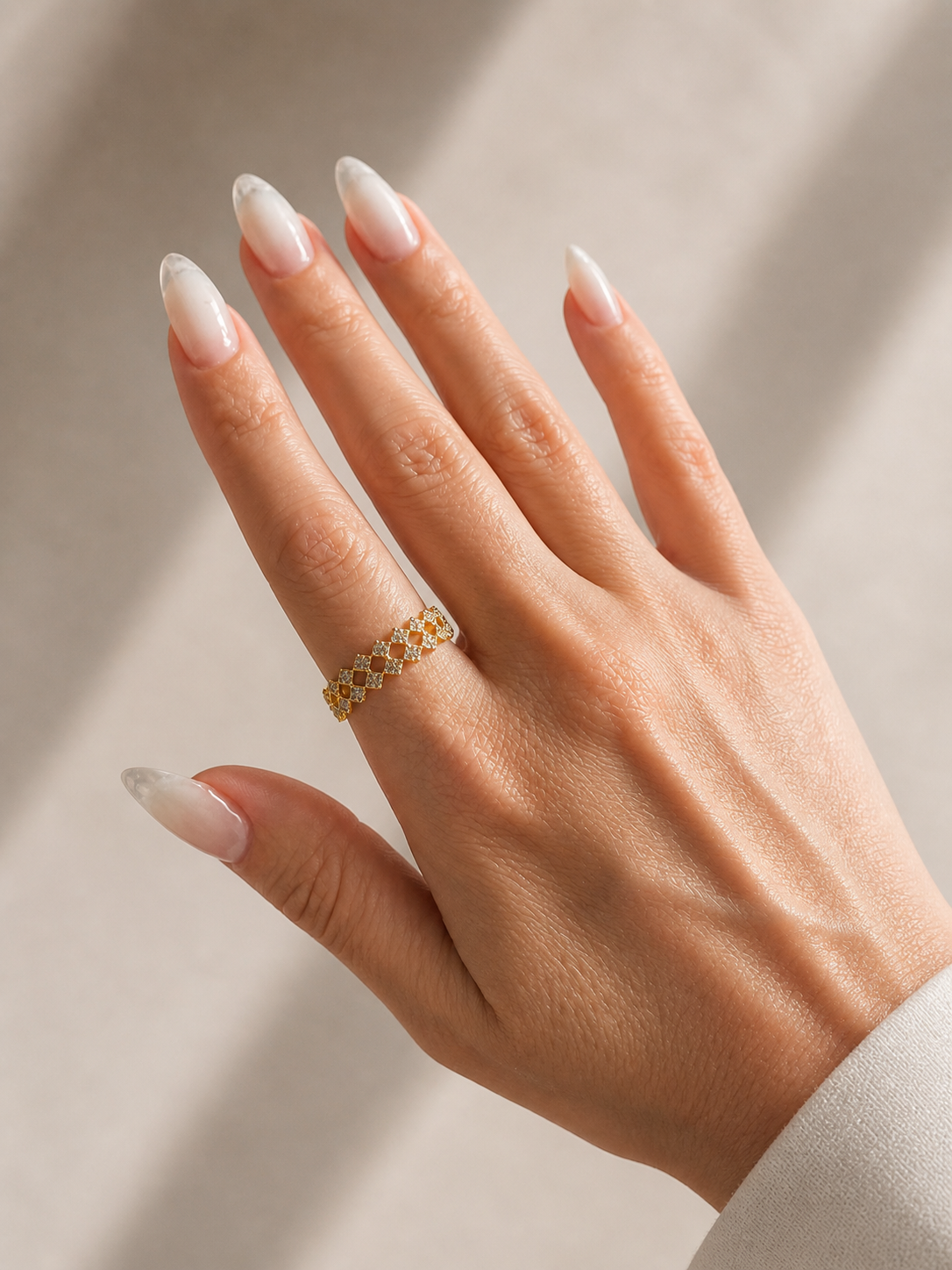 AUREX Micro Zirconia Ring Gold