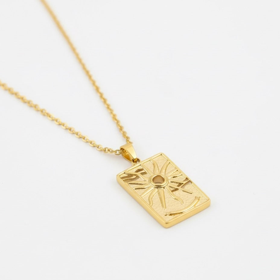 Collier Pendentif Charm Soleil Sunscape - Or