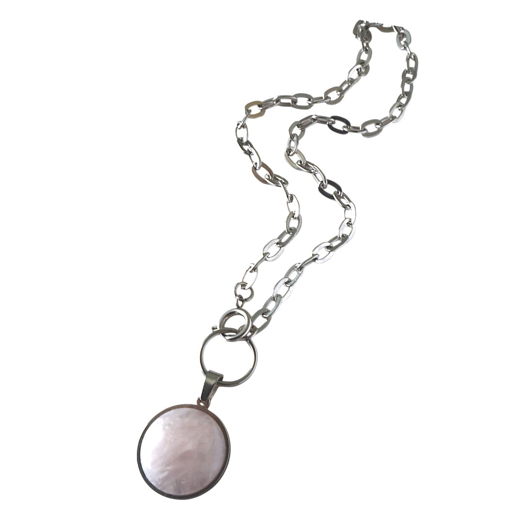 ROSARA O Ring Chain Choker Silver