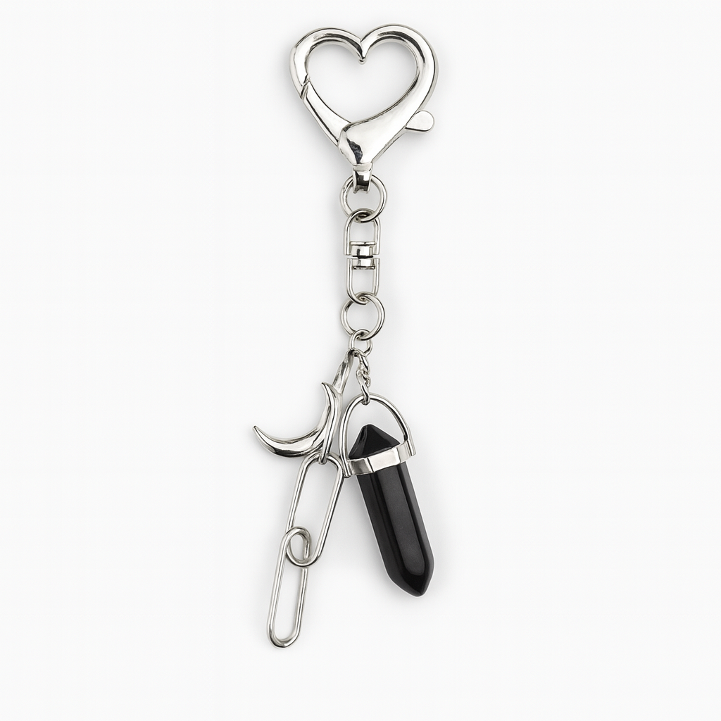 NOCTIS Blue Sandstone Moon Keychain Bag Charm