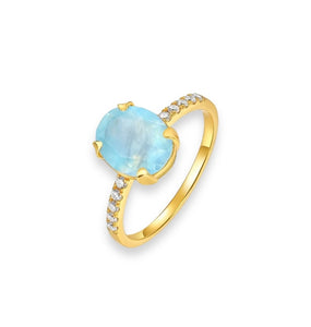 SAGARA Aquamarine Ring - Gold